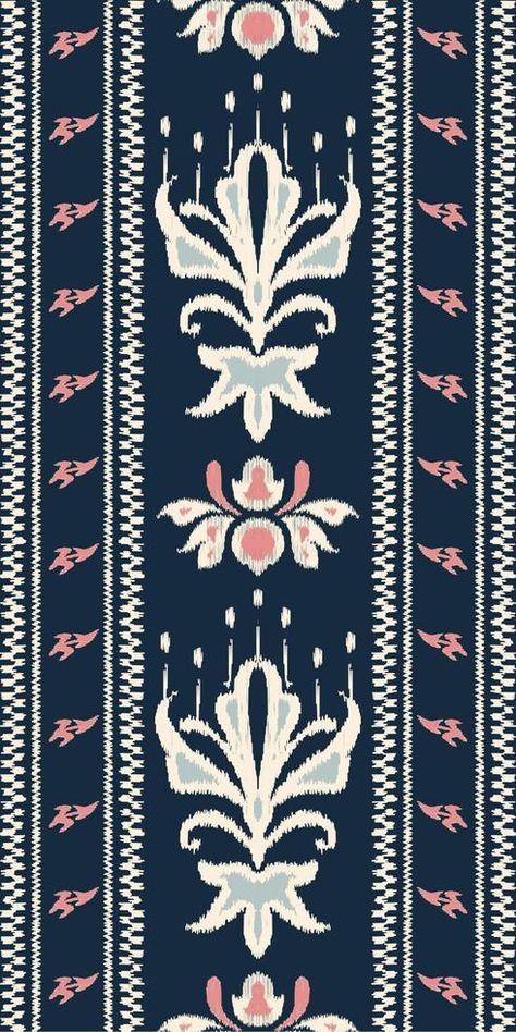 Ikat Geometric Pattern, Ikkat Designs Ikat Pattern, Ikkat Prints Pattern, Ikkat Embroidery, Ikkat Motifs, Abstract Border Design, Jaipur Prints, Etnic Pattern, Ikkat Design