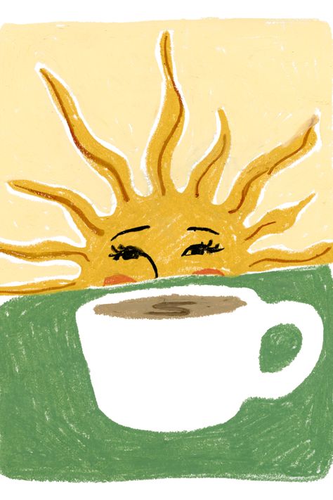 A little morning sunshine to go with your morning coffee! Our print designs are hand painted by Sabina Fenn using gouache and watercolour mediums. Sabina finds inspiration in the warmth of summers and tranquil moments in daily life. Her unique approach to femme-chic approach to illustration makes for peaceful, vibrant and lush artwork. Coastal Posters, Sunshine And Coffee, Sunshine Poster, Tea Images, Bar Prints, Good Morning Posters, Sabina Fenn, Art Deco Prints, Tea Illustration