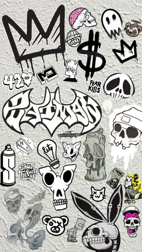 Gang Art, Y2k Graffiti, Card Tattoo Designs, Kaws Wallpaper, Pop Art Decor, Windshield Repair, Reference Board, Graffiti Writing, Graffiti Doodles