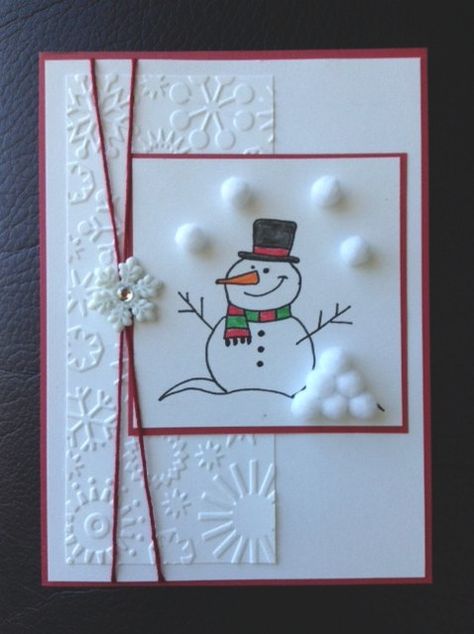 Christmas Tree Store, Homemade Holiday Cards, Simple Christmas Cards, Snowman Cards, Christmas Card Inspiration, Homemade Christmas Cards, Christmas Card Crafts, Diy Christmas Cards, Christmas Holiday Cards