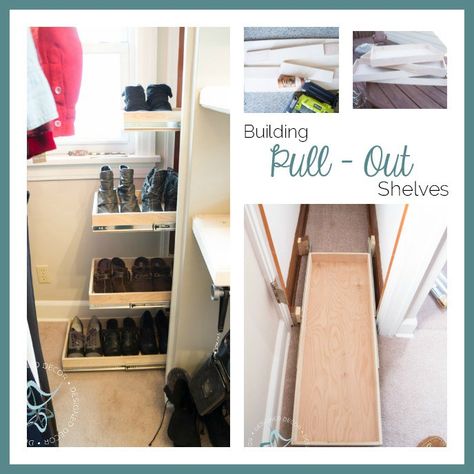 Shoe Closet Diy, Wardrobes Ideas, Diy Kast, Diy Shoe Rack Ideas, Diy Closet Shelves, Deep Closet, Building Shelves, Diy Organizing, Shoe Drawer