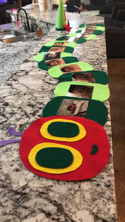 6 Month Old Celebration Ideas, Hungry Caterpillar Pictures, Very Hungry Caterpillar Birthday Party Decorations, Very Hungry Caterpillar Birthday Party Centerpieces, Very Hungry Caterpillar Birthday Party Cake, Very Hungry Caterpillar Party, Hungry Hungry Caterpillar Birthday, Hungry Hungry Caterpillar, Hungry Caterpillar First Birthday