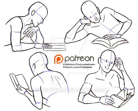 Reading reference sheet | kibbitzer on Patreon Drawing Ideas Easy For Teens, Drawing Hands, Pencil Sketch Drawing, Different Poses, Reference Sheet, Anatomy Poses, Hand Reference, 인물 드로잉, Anatomy Drawing