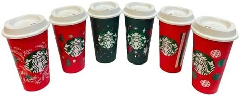 Starbucks Reusable Color Changing 6 Hot Cups - Limited Edition Holiday & Christmas Gift Hot Cups With Lids - 16 Ounces - (Pack of 6) Starbucks Locations, Cups With Lids, Holiday Cups, Red Cups, Christmas Gift Sets, Disposable Cups, Holiday Drinks, Holiday Christmas Gifts, Cold Cup