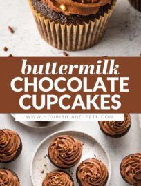 Chocolate Buttermilk Cupcakes - Nourish and Fete Buttermilk Cakes, Buttermilk Cupcakes, Buttermilk Frosting, Buttermilk Chocolate Cake, Best Chocolate Cupcakes, Chocolate Cupcakes Moist, Tiny Cakes, Buttermilk Recipes, Cupcake Recipes Chocolate