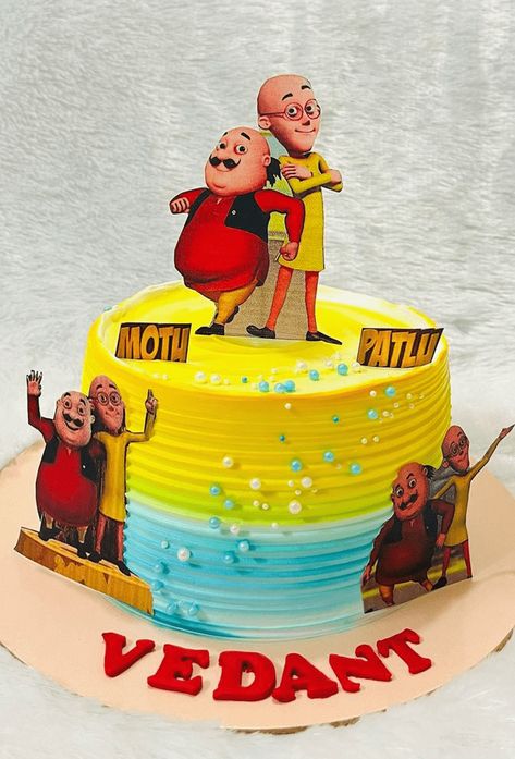 Motu Patlu Cake, Pond Cake, Cake Designs For Kids, Buttercream Cake Decorating, Cake Designs Images, Birthday Cake Topper Printable, Beautiful Birthday Cakes, Birthday Cake Ideas, Image Ideas