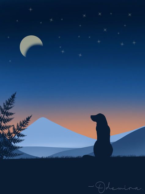 Dog Silloettes Painting, Dog Silhouette Art, Dog Paintings Acrylic Easy, Dog Silhouette Painting, Sunrise Drawing, Husky Drawing, Painting Mood, Paint Tutorials, Cat Shadow