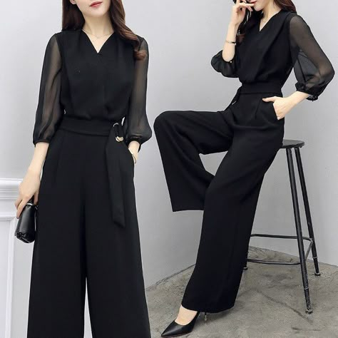 The story is about a 19 years old girl who is cold due to her past. B… #fanfiction #Fanfiction #amreading #books #wattpad Fav Outfit, Korea Dress, Chiffon Jumpsuit, Colorful Jumpsuit, Wide Leg Romper, Jumpsuit Elegant, Black Outfits, Extra Long Sleeves, Jumpsuit Black