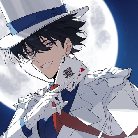 Case Closed Anime, Case Closed Manga, Manga Detective Conan, Kaito Kuroba, Kid Detectives, Anime Boy Hair, Detective Conan Wallpapers, Magic Kaito, Detective Conan