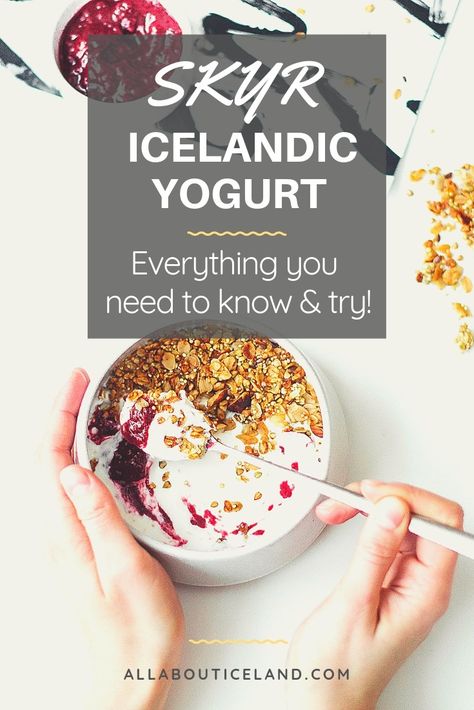 Skyr The Icelandic Yogurt | Everything you need to know and try Skyr Recipe, Yogurt Dessert Recipes, Icelandic Cuisine, Cheese Pudding, Yogurt Dessert, Gelatin Recipes, Yogurt Breakfast, Diy Desserts, Low Fat Yogurt