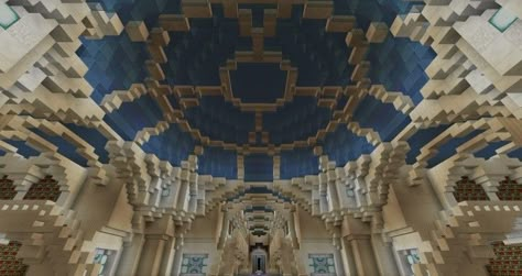 Minecraft Ceiling Design Ideas, Minecraft Ceiling Designs, Minecraft Mega Base Interior, Minecraft Mega Base Ideas Underground, Minecraft Temple Interior, Ceiling Minecraft, Minecraft Ceiling, Minecraft Ceiling Design, Minecraft Mega Base Ideas