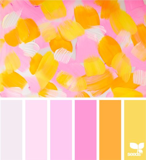 Design Seeds Inspiration Color Palettes, Colour Crush, Seeds Color, Yellow Colour Scheme, Spring Palette, Colour Colour, Palette Ideas, Summer Color Palette, Paint Color Palettes