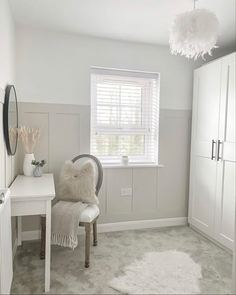 Spare Room Dressing Room Ideas, Small Spare Room, Small Dressing Rooms, Dressing Room Design Small Space, Dressing Room Decor, Bottomless Brunch, Wardrobe Room, Home Office Bedroom, Panel Wall