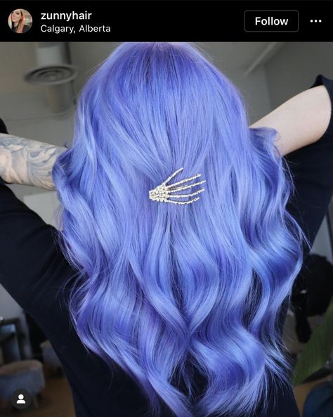 Periwinkle Peekaboo Hair, Periwinkle Hair Color, Periwinkle Blue Hair, Mundane Halloween, Periwinkle Aesthetic, Periwinkle Hair, Baby Blue Hair, Stylish Hair Colors, Blue Hair Highlights