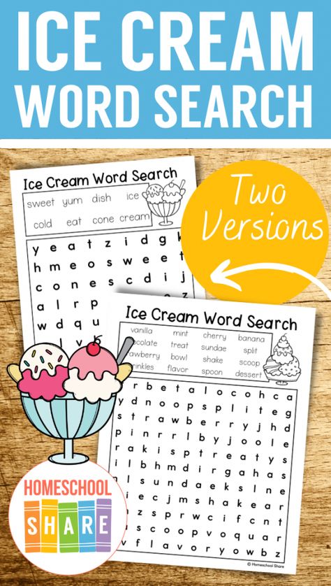 Ice Cream Activities For Elementary, Ice Cream School Party, Ice Cream Word Search, Class Ice Cream Party, Ice Cream Bingo Printable Free, Ice Cream Day Activities, Valentine Ice Cream Sundae Party, Ice Cream Day At School, Ice Cream Scavenger Hunt