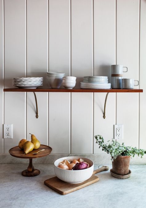 Interior Wood Paneling, Modern Paint Colors, Tongue And Groove Walls, Tongue And Groove Panelling, Beadboard Backsplash, Floor Renovation, Wood Backsplash, Herringbone Backsplash, Farmhouse Style Kitchen