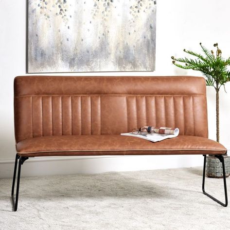 Hardy Tan Dining Bench Dining Bench Seating, Bench Dining Set, Leather Bench Seat, Corner Bench Seating, Corner Bench Dining Set, Upholstered Bench Seat, Upholstered Dining Bench, Alternative Seating, Bench Dining