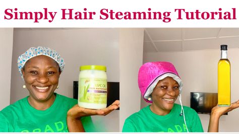 Check this simple hair steaming tutorial Natural Relaxed Hair, Hair Steaming, Home Simple, Simple Hair, Relaxed Hair, Afro Hairstyles, Easy Hairstyles, Natural Hair, Steam