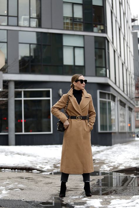 Camel Wool Winter Coat, Gucci Belt, Coat with Belt Styling, Winter Spring Layering Option Coat With Belt Outfit, Belt Over Coat, Belt Coat Outfit, Chic Long Belted Coat, Long Tie Belt Camel Coat, Belted Beige Wool Coat, Belted Coat Outfit, Elegant Long Camel Wool Coat, Belt Styling