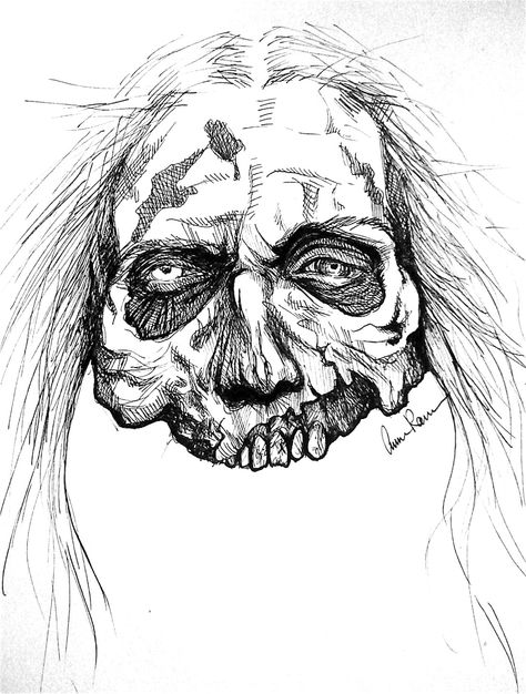 ✖zombie head✖  You always need to be prepared for... Zombie Drawings, Arte Zombie, Zombie Face, Zombie Head, Creepy Drawings, Zombie Art, Horror Artwork, Pop Art Comic, Horror Movie Art