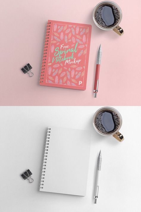 #spiralnotebook #notebook #notebookcover #design #mockup #mockupdesign #psdmockup #free #freebie #freemockup Planner Mockup Free, Notebook Mockup Free, Book Mockup Free, Journal Mockup, Product Mockup Design, Notebook Business, Notebook Mockup, Journal Designs, Stylish Pens