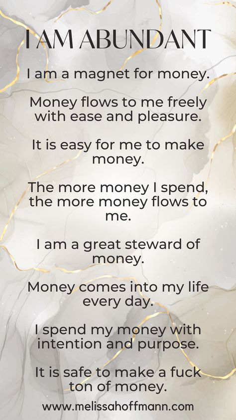 Money And Wealth, Money Prayer, Manifest Wealth, Money Manifestation, Wealth Dna, Vision Board Affirmations, Law Of Attraction Money, Wealth Affirmations, Abundance Affirmations