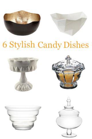 6 stylish candy dishes Candy Bowl Ideas Office, Candy Dish Ideas For Office, Candy Dish Ideas, Office Candy Bowl, Lindor Truffles, Kitchen Plates, Halloween Candies, Unique Candy, Candy Lady