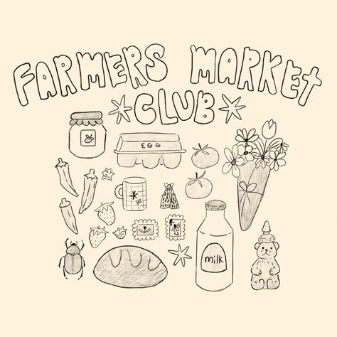 Farmers market graphic shirt idea inspiration tote bag designs . With flowers, groceries graphic design, tote bag graphic design inspiration. Farmers Market Doodle, Farmers Market Embroidery, Farmer Market Illustration, Farmers Market Graphic, Farmers Market Tattoo, Farmers Market Poster Design, Farmers Market Classroom Theme, Farmers Market Graphic Design, Farmer Market Aesthetic