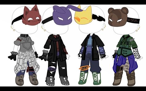 Fnaf Outfits Ideas Gacha Club, Gacha Club Night Outfits, Micheal Afton Gacha Club Outfit Ideas, Gacha Club Fnaf Outfits, Fnaf Tormentors Gacha, Micheal Afton Gacha Club Oc Ideas, Gacha Club Fnaf Oc, Gacha Mask Ideas, Fnaf Gacha Club Designs