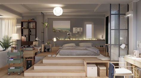 Apartemen Studio, Han So Hee, So Hee, Bedroom Decor Design, Room Design Bedroom, Dream Apartment, Small Room Bedroom, Space Planning, Apartment Room