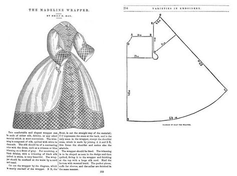 Wrapper Dress, Historical Clothing Patterns, Medieval Dress Pattern, 1899 Fashion, Historical Sewing, American Duchess, Victorian Era Fashion, 19th Century Clothing, Hoop Skirt