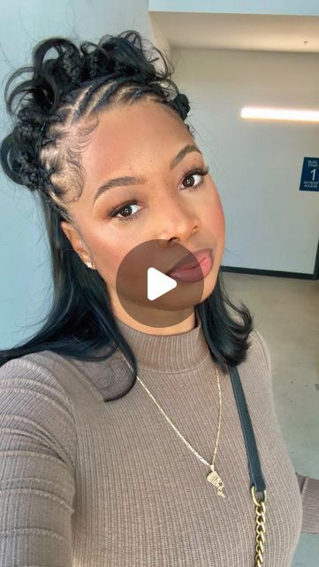 Chanell |Dallas Influencer on Instagram: "What 4+4? Shout out to @temsbaby hairstylist @viphair_ashanti because you got the girlies INSPIRED!😎 #temshair #hairtutorial" 90 Hairstyles 90s Hair, Y2k Hairstyles Black Women, 90s Hairstyles For Black Women, A Quick Weave, 90's Hairstyles, Braided Hairstyles For Black Women Cornrows, Y2k Hairstyles, Hairstyles Black Women, Braided Cornrow Hairstyles