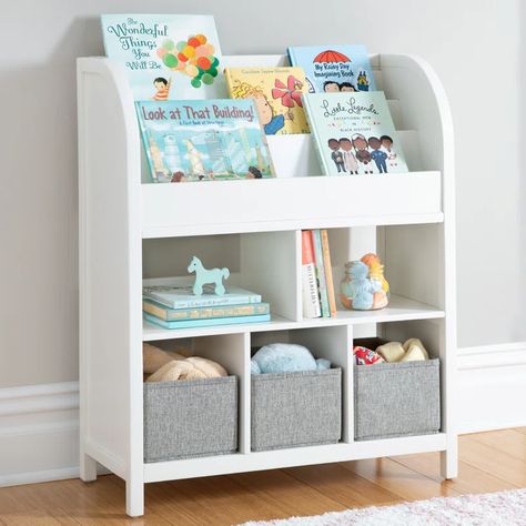 Martha Stewart 34'' H X 28'' W Bookcase | Wayfair Bookshelf Toy Storage, Dollhouse Bookcase, Cube Unit, Toy Storage Organization, Childrens Playroom, Unique Storage, Classroom Furniture, Kids Bookcase, Bookshelves Kids