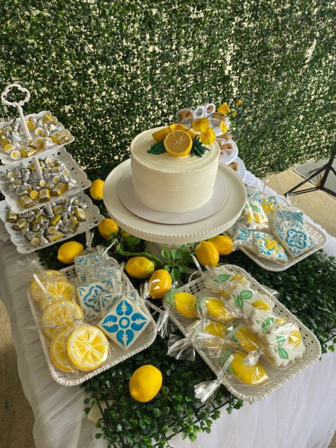 Amalfi Coast Theme Party, Positano Theme, Italian Wedding Invitations, Summer Bachelorette, Summer Bachelorette Party, Lemon Wedding Invitations, Italian Theme, Bridal Shower Inspo, Lemon Kitchen