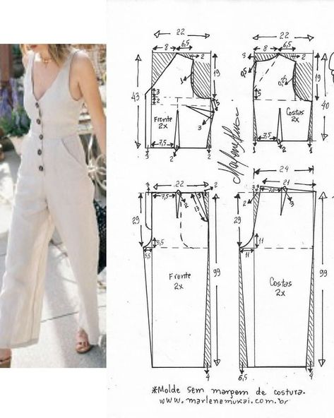 Pants Pattern Free, Como Fazer Short, Diy Clothes Patterns, Jumpsuit Pattern Sewing, Clothing Pattern Design, Baby Clothes Patterns Sewing, Trendy Sewing Patterns, Sewing Pants, Girls Dress Sewing Patterns