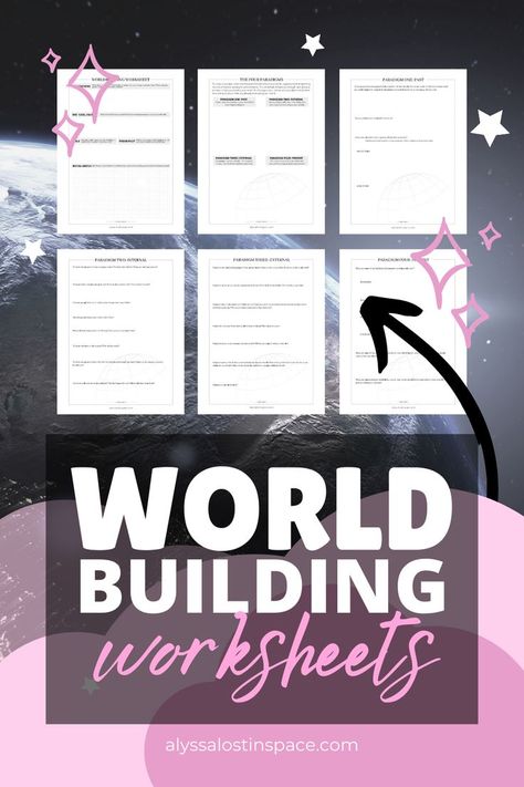 Printable worldbuilding worksheets to help you create your fantasy world. The steps that I use to brainstorm my worldbuilding and create the world of my novels. World Building Worksheet, World Building Template, Building Template, World Building, Fantasy Worlds, My Fantasy World, Lost In Space, Dungeon Master, Fantasy World