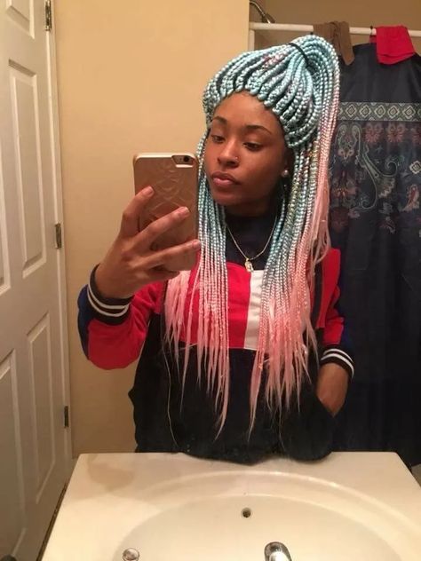 Ugly Hairstyles, Hairstyles Box Braids, Girl Braids, Hairstyles Black, Box Braids, Braids, Hairstyles, Mirror, Black