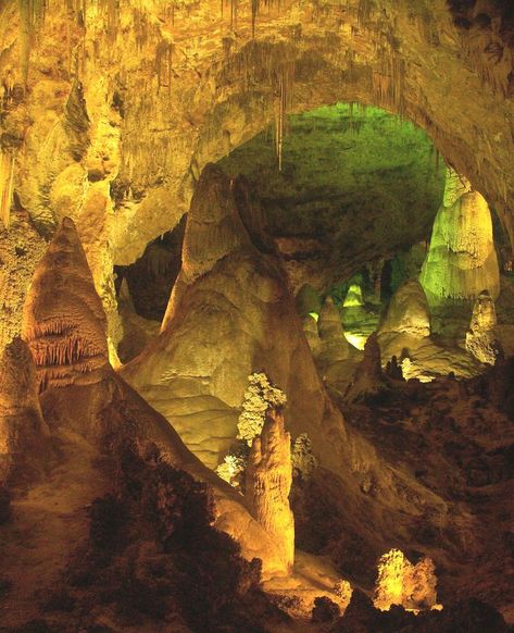 Inside Carlsbad Caverns in New Mexico Carlsbad Caverns New Mexico, Carlsbad New Mexico, Carlsbad Caverns National Park, Guadalupe Mountains, Carlsbad Caverns, Hobbies For Couples, Indiana Dunes, Kenai Fjords, Gorgeous Scenery