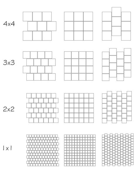 4x4 Tile Patterns, Square Floor Tile Patterns, Square Tile Patterns Floor Layout, Square Tile Layout Patterns, Square Tile Patterns, Tile Laying Patterns, Bathroom Floor Tile Patterns, Tile Layout Patterns, Square Tile Pattern