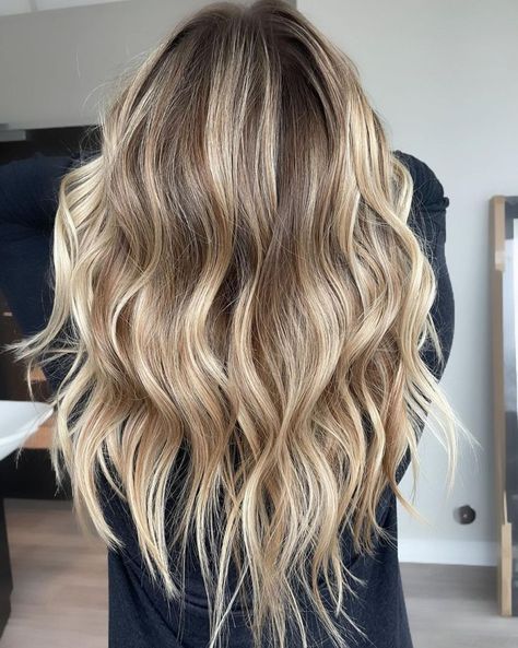 Long Wavy Dirty Blonde Hairstyle Dark Ash Blonde Hair, Dirty Blonde Hair Color Ideas, Natural Dark Blonde, Balayage Hair Color Ideas, Dark Blonde Hair Color, Balayage Hair Color, Bronde Balayage, 2023 Hair, Dyed Blonde Hair