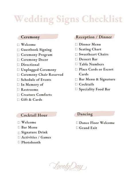 Wedding Signs Checklist.pdf Rascal Flats, Napa Valley Wedding Venues, Napa Wedding Venues, Groom Room, Cards Sign Wedding, Barn Table, Ceremony Chairs, Wedding Ceremony Signs, Event Bar