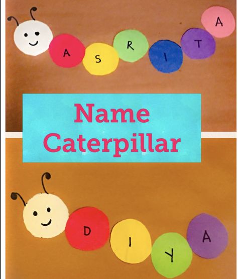 Seventh Grade Math, Hungry Caterpillar Activities, Prek Crafts, Insects Preschool, Preschool Names, Bugs Preschool, All About Me Preschool, Name Crafts, Name Activities