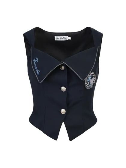 Ravenclaw Dark Blue Embroidered Badge Waistcoat Harry Potter and KYOUKO Collaboration Fancy Fits, Mode Turban, Embroidered Badges, Crochet Fashion Patterns, Fashionista Clothes, Affordable Clothes, Ravenclaw, Punk Fashion, Preppy Style