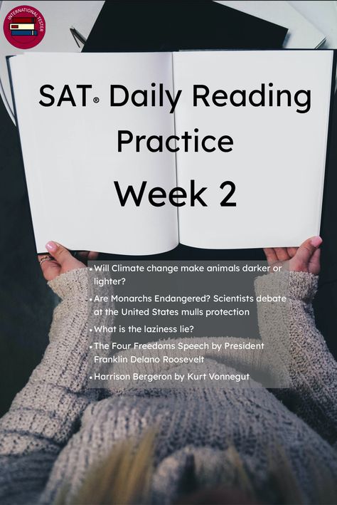 Get this FREE set of links to articles with Vocabulary lists, reading questions and an answer key. The best way to improve SAT reading skills is through practice. However, students often get stuck trying to decide what they should read and how to know whether they read accurately? The goals of these practice materials are to Identify Vocabulary deficits Improve identification of Main ideas and main points Check for Comprehension errors Build knowledge #SATreading #testprep #SATpassages Sat English, Sat Reading, Sat Test Prep, Sat Exam, Reading Week, Reading Questions, Act Prep, Critical Reading, Sat Prep