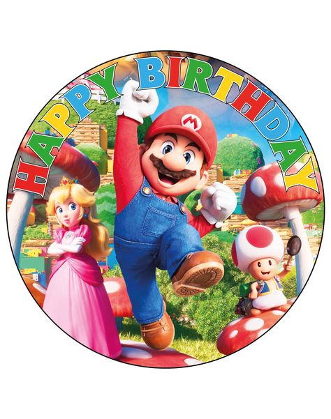 Movie Cake Topper, Movie Cake, Beautiful Door Wreaths, Birthday Cake Decorations, Packing Folding, Super Mario Bros Movie, Mario And Princess Peach, Movie Cakes, Mario Bros Birthday