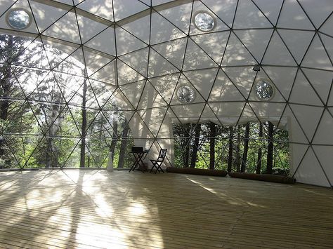 The Yoga Dome at the Hill that Breathes | Flickr - Photo Sharing! Outdoor Yoga Studio, Camping Projects, Forest Resort, Account Closed, Yoga Space, Yoga Photos, Spa Retreat, Dome House, Dome Tent