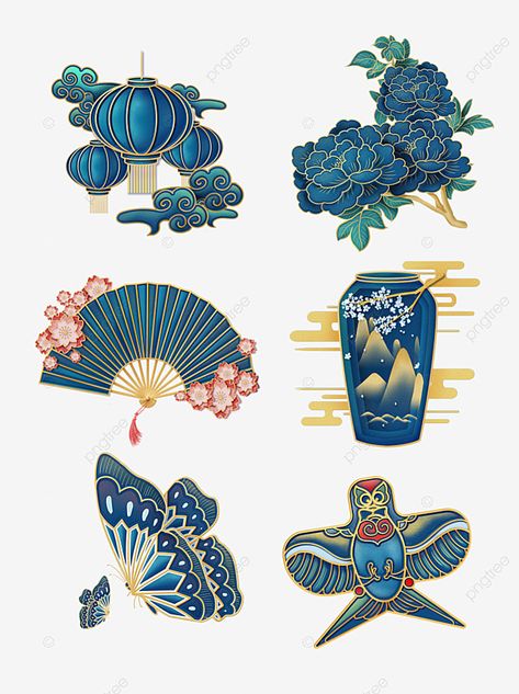 Chinese Motifs Design, Chinese Elements Design, Chinese Mandala, Chinese Patterns Traditional, Chinese Culture Design, Chinese Graphic Design, Chinese Pattern Design, Chinese Decorations, Classic Blue Wedding