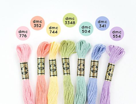 Rainbow Combos // Practically Pastel | wildolive | Flickr Stitch Colors, Wild Olive, Cute Friendship Bracelets, Friendship Bracelets Designs, Diy Friendship Bracelets Patterns, Dmc Embroidery Floss, Thread Bracelets, Friendship Bracelets Diy, Dmc Floss