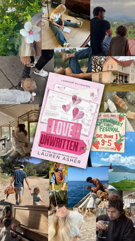 Book Review | Lauren Asher | Love Unwritten | Ellie Sinclair | Rafael Books Edits, Books Ive Read, Book Collage, Chestnut Springs, Aesthetic Collages, Rom Coms, Contemporary Books, Lauren Asher, Best Authors