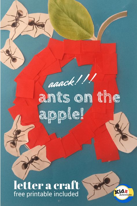 Sienna Animal, Apple Crafts For Preschool, Letter A Craft, Apple Crafts, Prek Ideas, Abc Crafts, Alphabet Animals, Alphabet Letter Crafts, Alphabet Activity